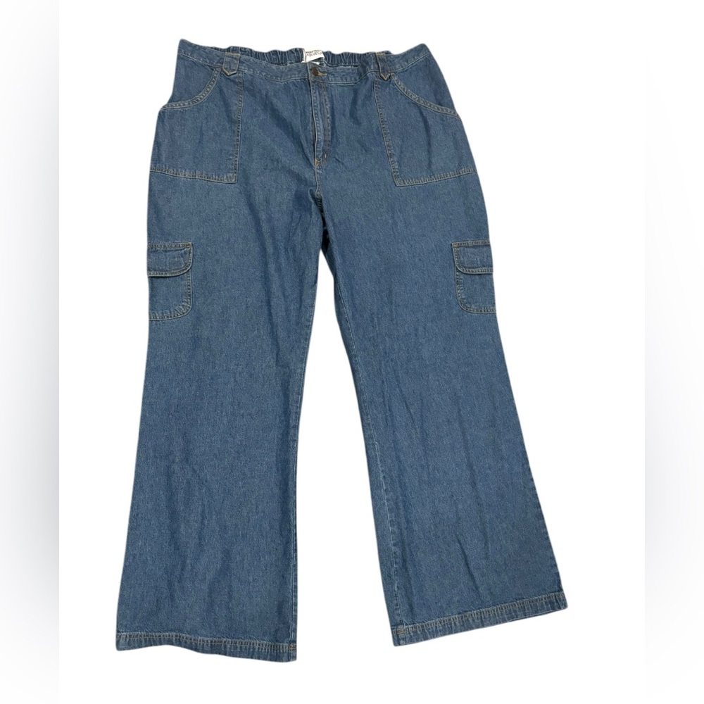 NWT Main Street Blues Women's Loose Fit Plus Size Blue Denim Jeans-size 26 Tall